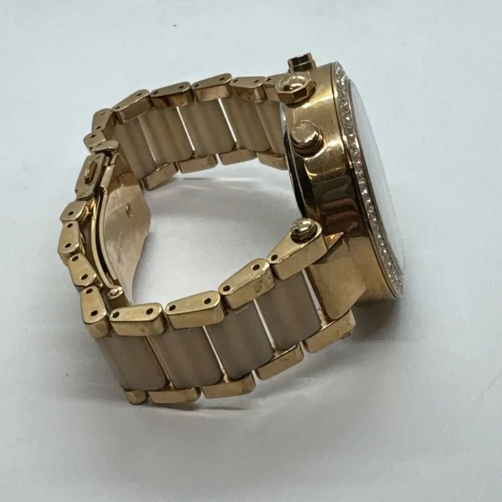 Michael Kors Parker MK5896 Women Rose Gold Analog Dial Quartz Wrist Watch JNA390